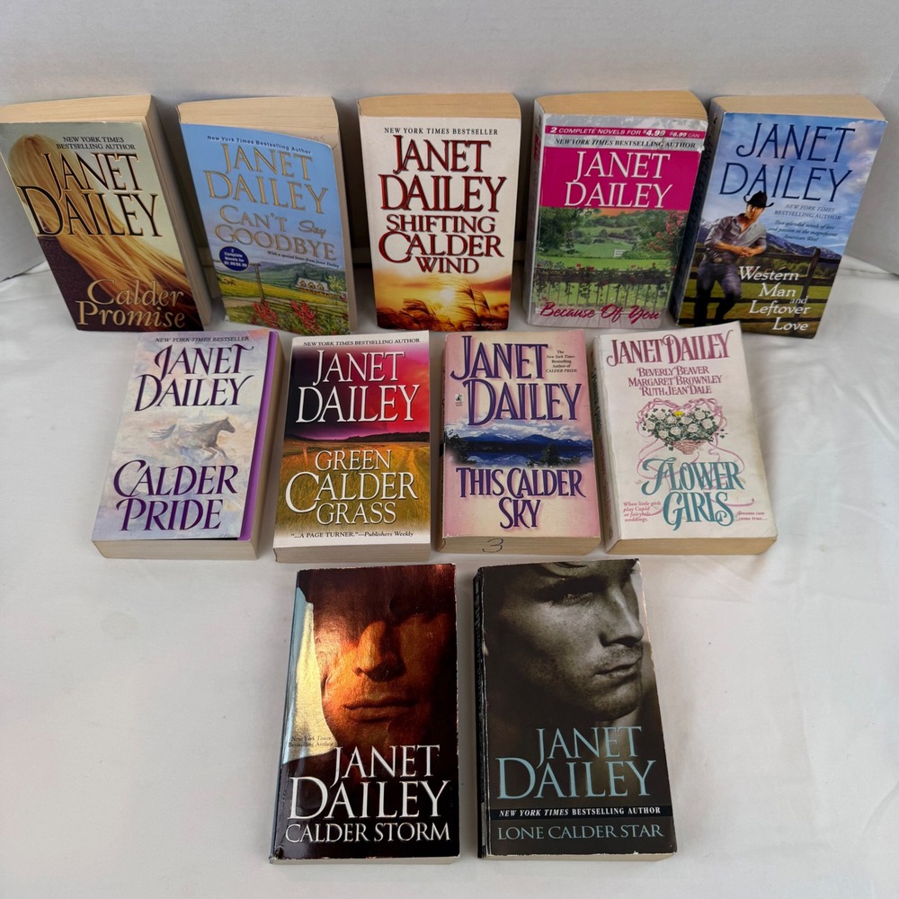 Janet Dailey Calder Series Romance Novel Lot 11 Mass Market Paperback Books